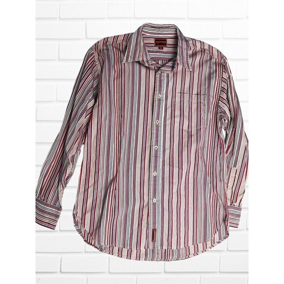 Tommy Hilfiger Men's Medium Button Down Striped Long Sleeve Collared - Picture 1 of 10